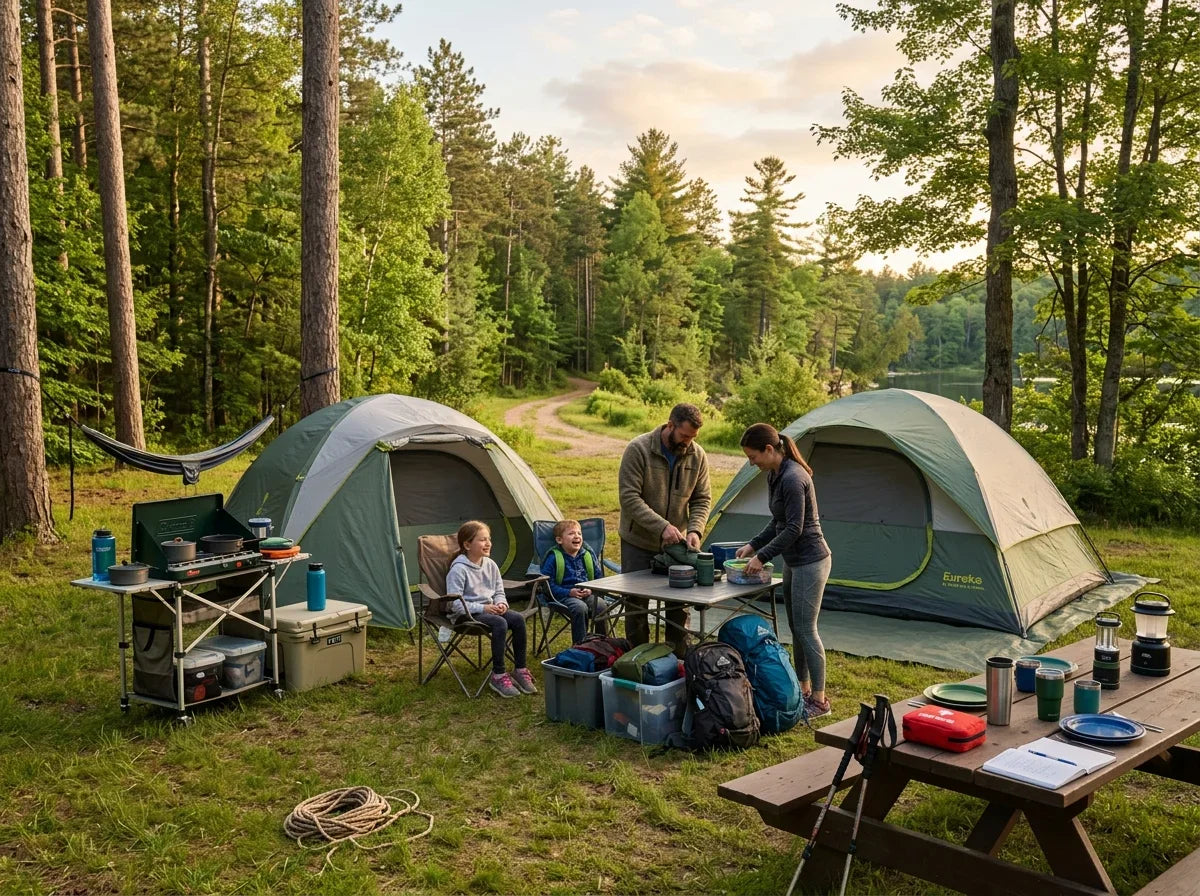 Family camping checklist for beginners hero image