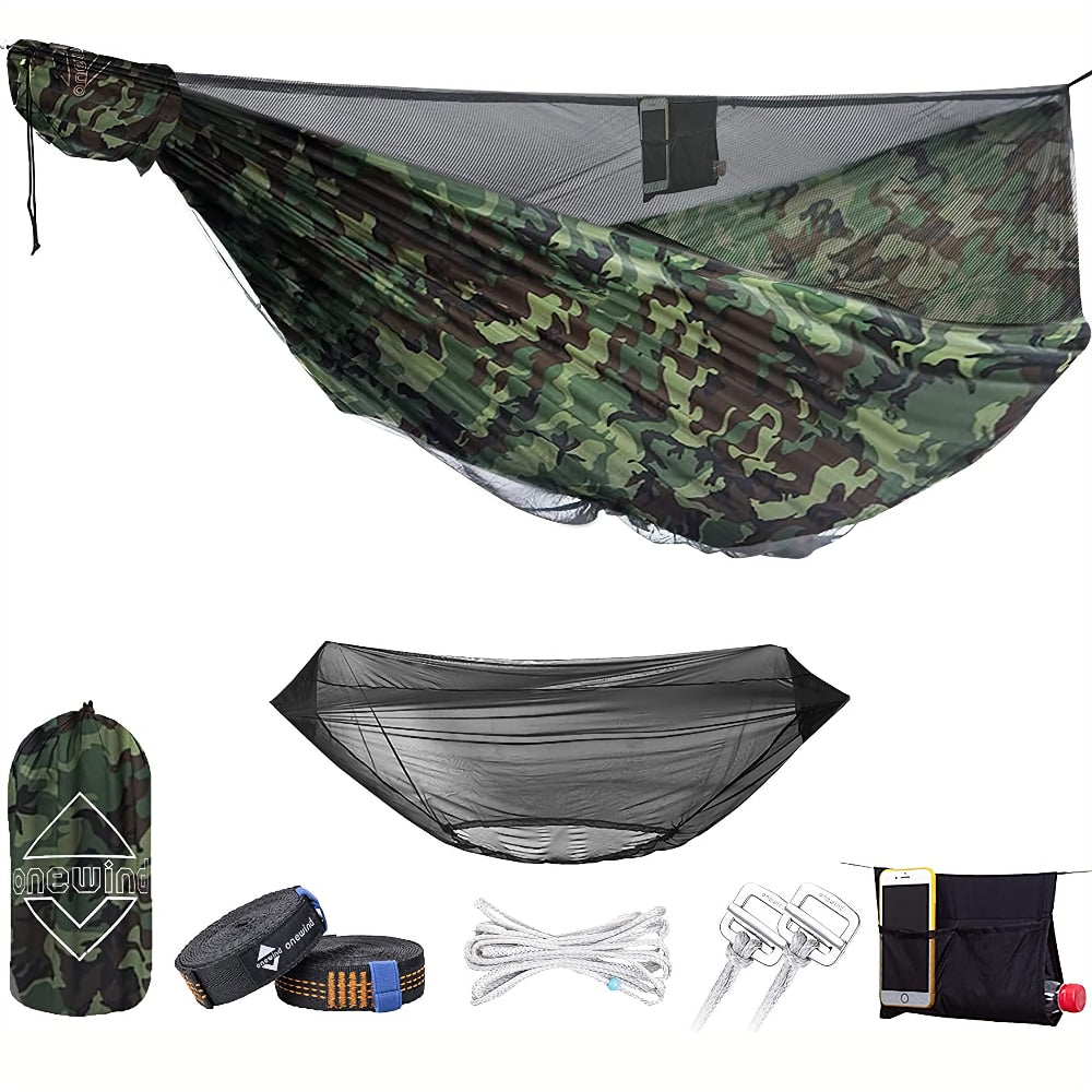 11' Double Woodland Camouflage Hammock Onewind Hammocks