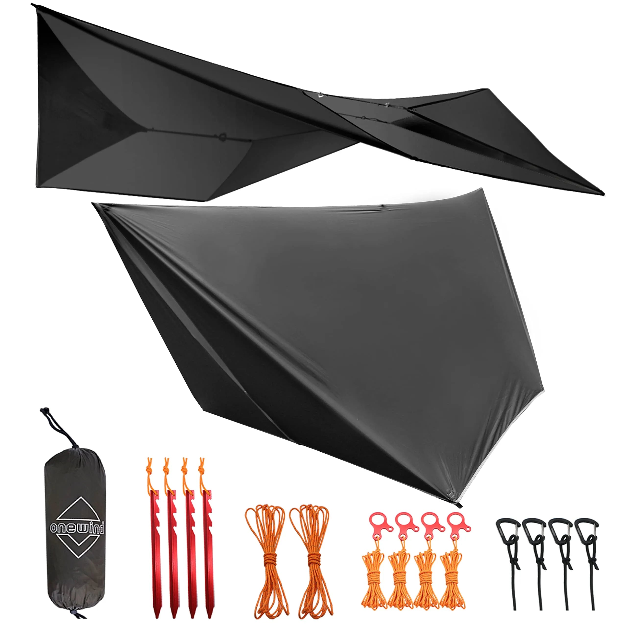 Ultralight Hammock Tarp Shelter – Waterproof 10.7'x9.7' Rain Fly Ultralight Hammock Tarp Shelter – Waterproof 10.7'x9.7' Rain Fly