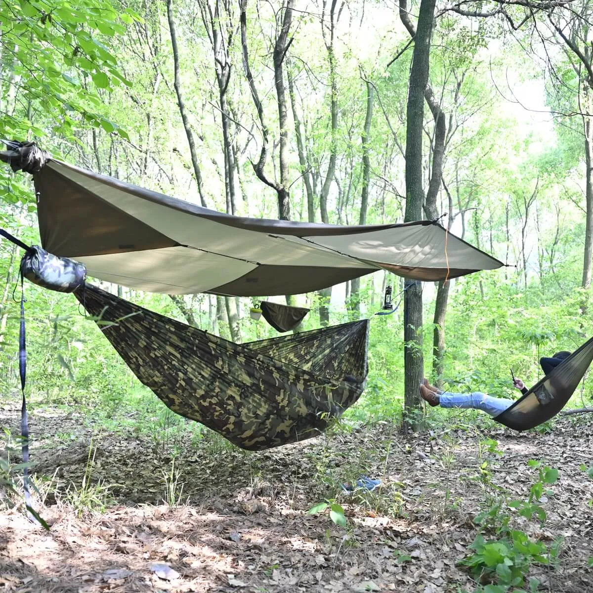 Hamaca doble de camuflaje de bosque Aerie 11'