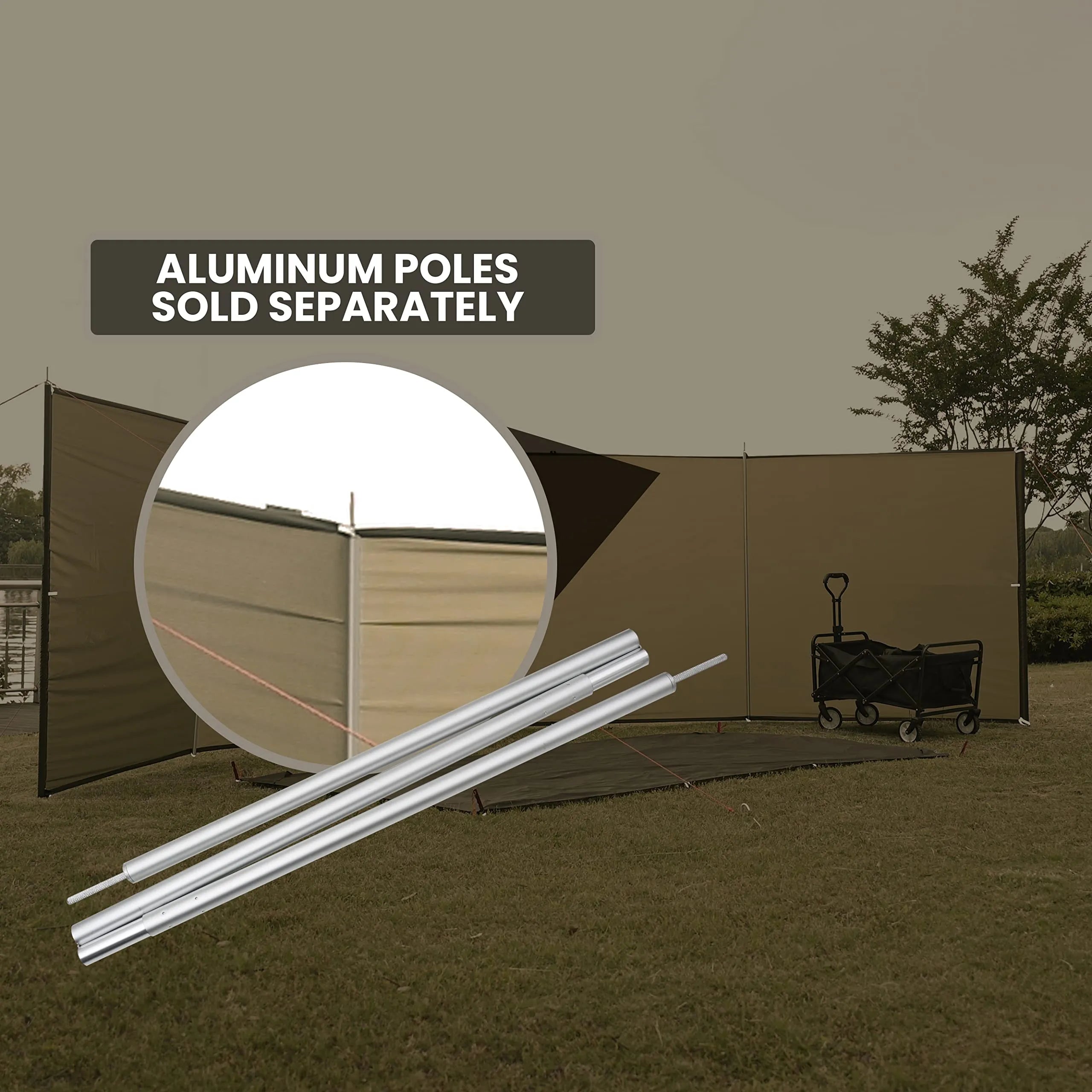 6M Camping Windscreen/ Outdoor Privacy Wall