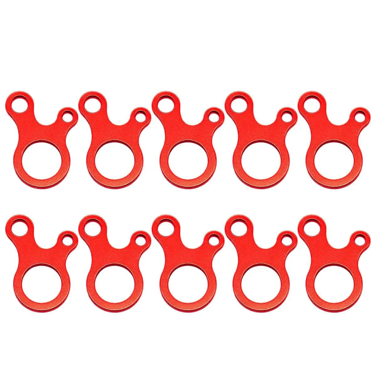 tent tensioner Tent Guy Line Tensioner - Lightweight Aluminum Rope Adjuster 10 Pack - Red