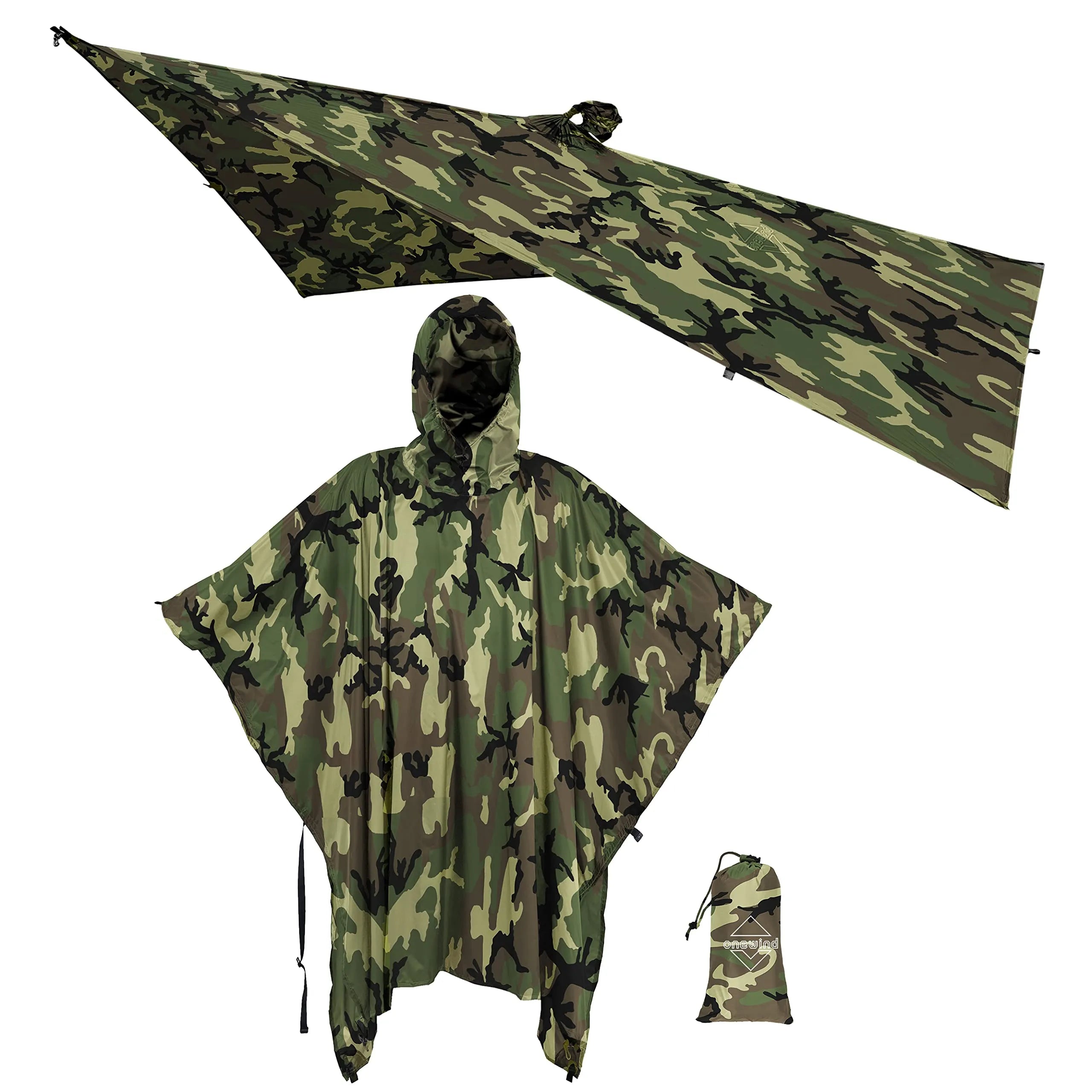 Poncho de pluie camouflage abri - Main Image