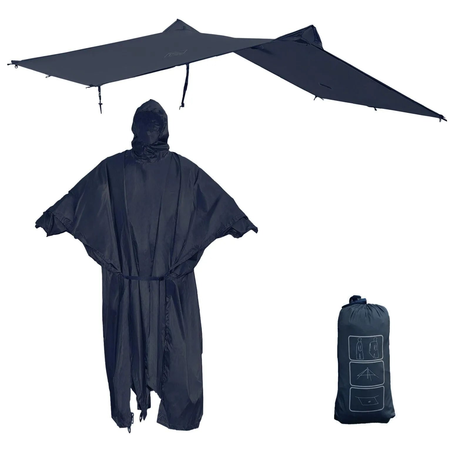Extended-Length Ultralight Rain Poncho