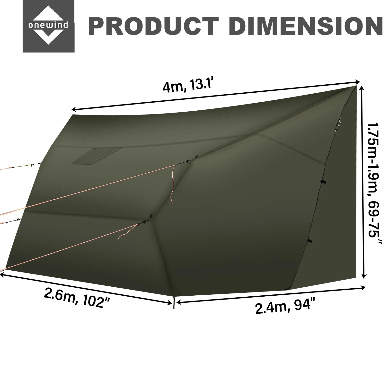 Penumbra Hot Tent Tarp for Hammock Camping