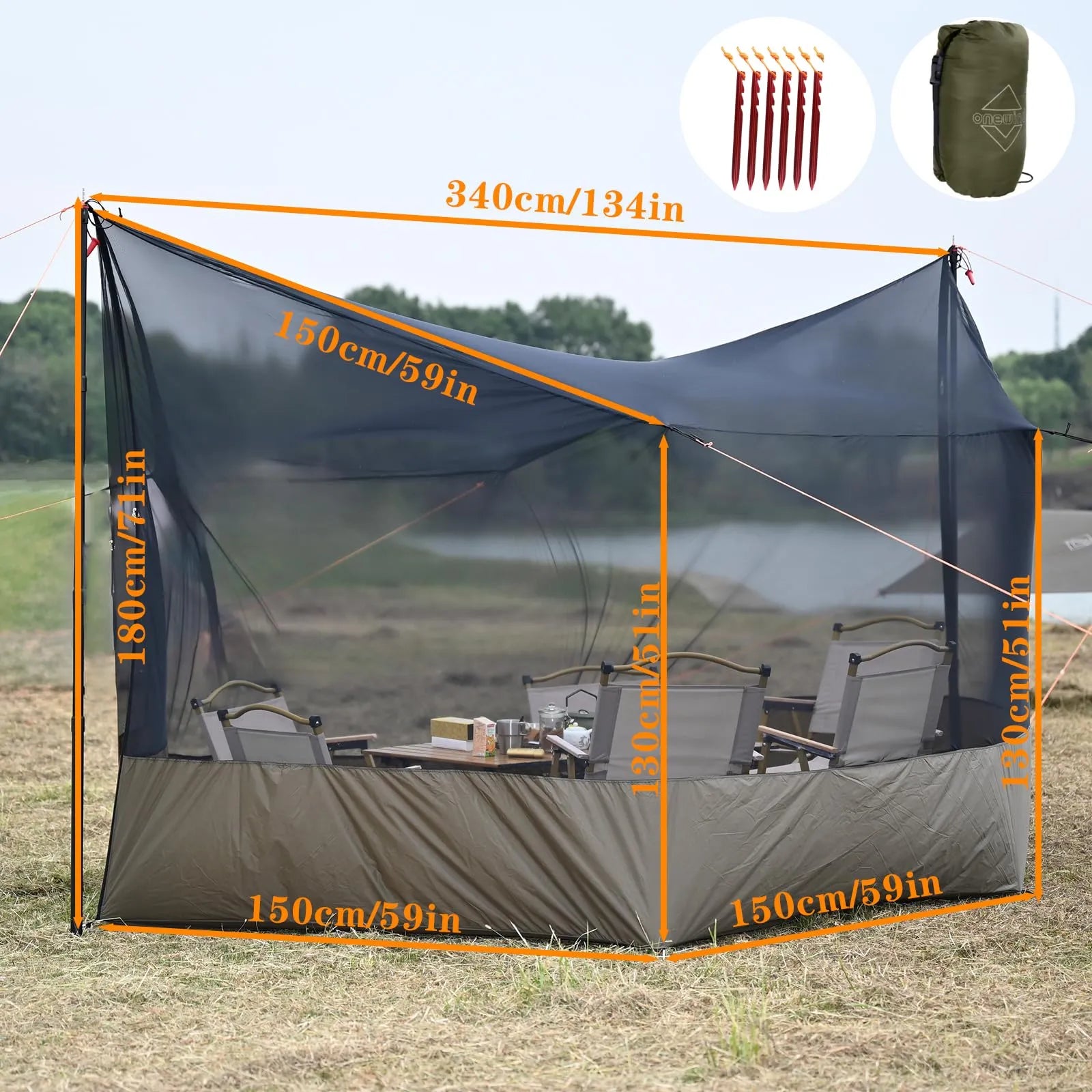 Camping Tarp Mosquito Net
