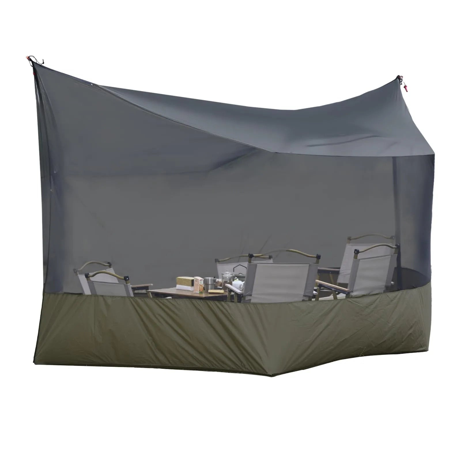 tarp netting Tarp Fly Mosquito Net – Screen House Hammock for Ultimate Protection - OD Green