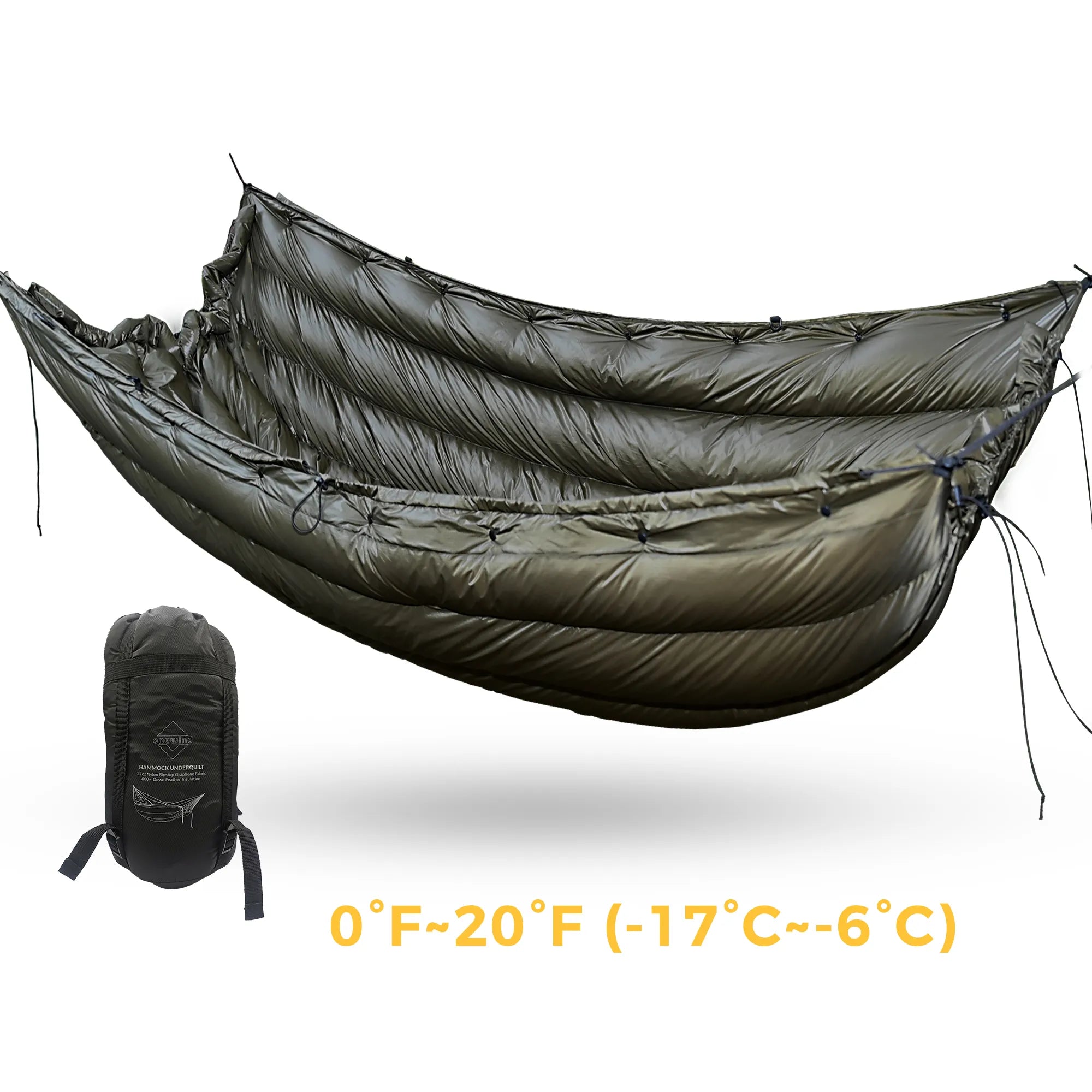 ハンモック用アンダーキルト – 0°Fから20°Fの寒冷天候キャンプ ハンモック用アンダーキルト – 0°Fから20°Fの寒冷天候キャンプ
