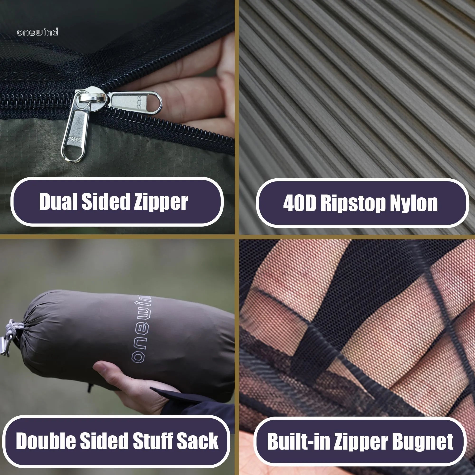 Tempest 11' Zipper Camping Hammock