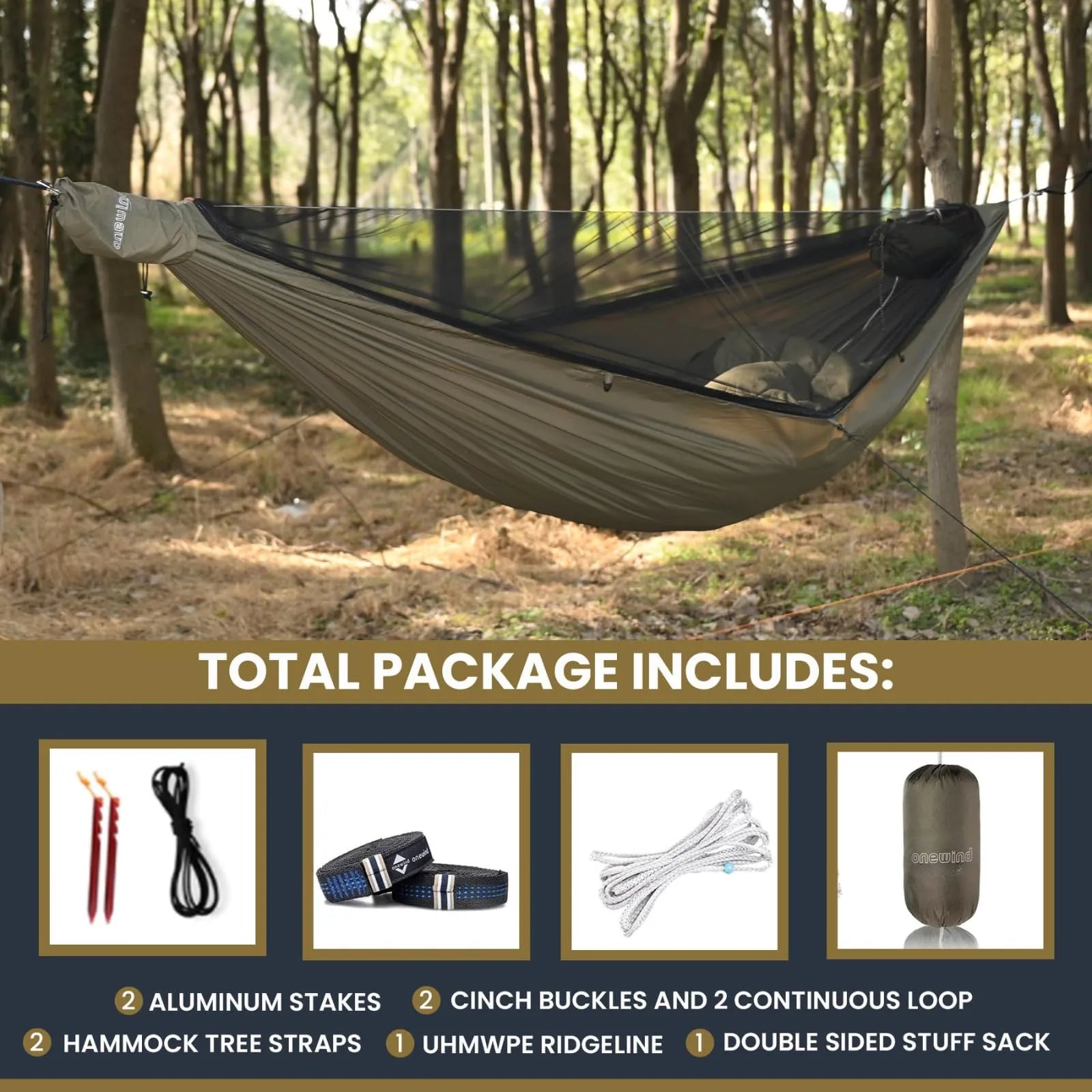 Tempest 11' Zipper Camping Hammock
