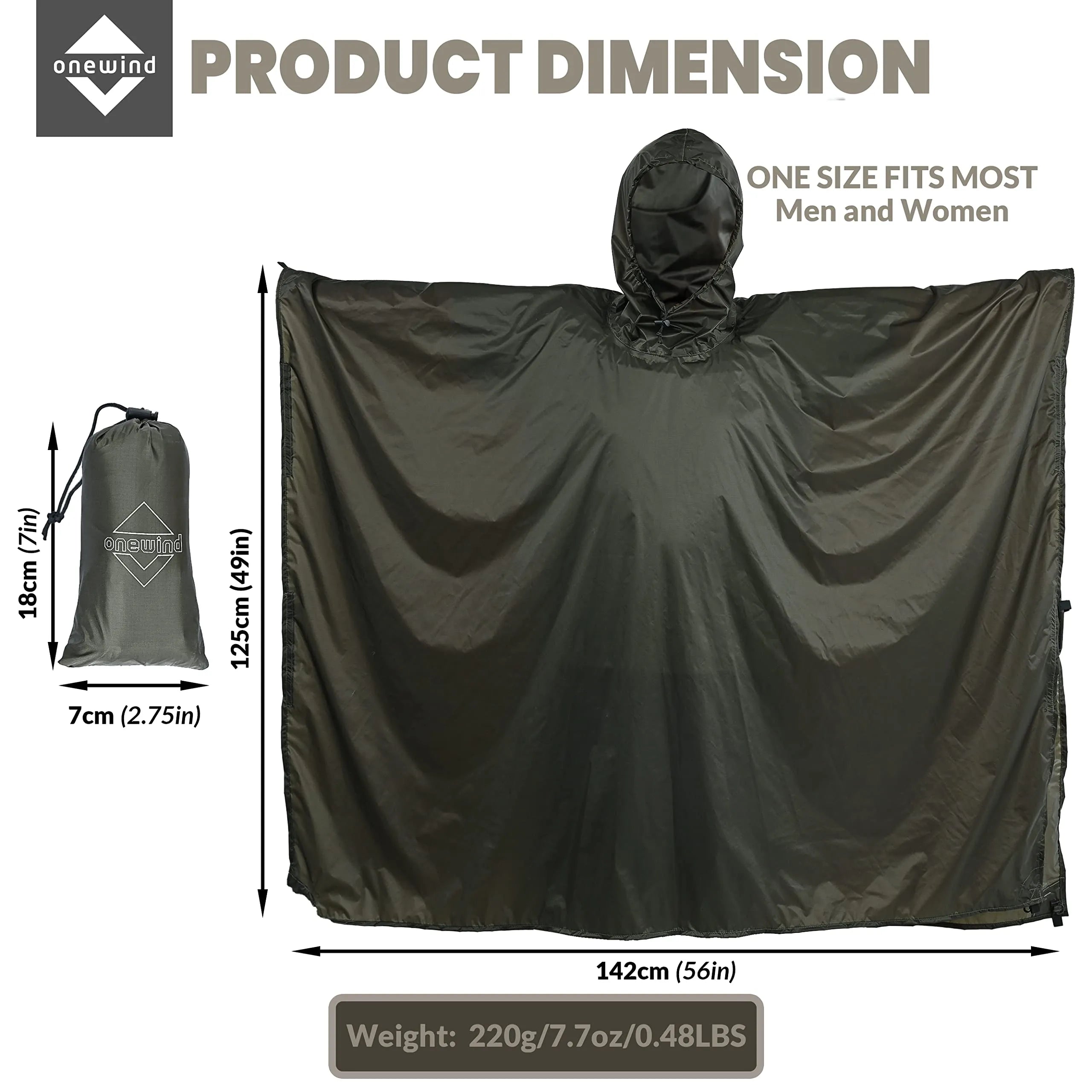 Ultraleichter Regenponcho