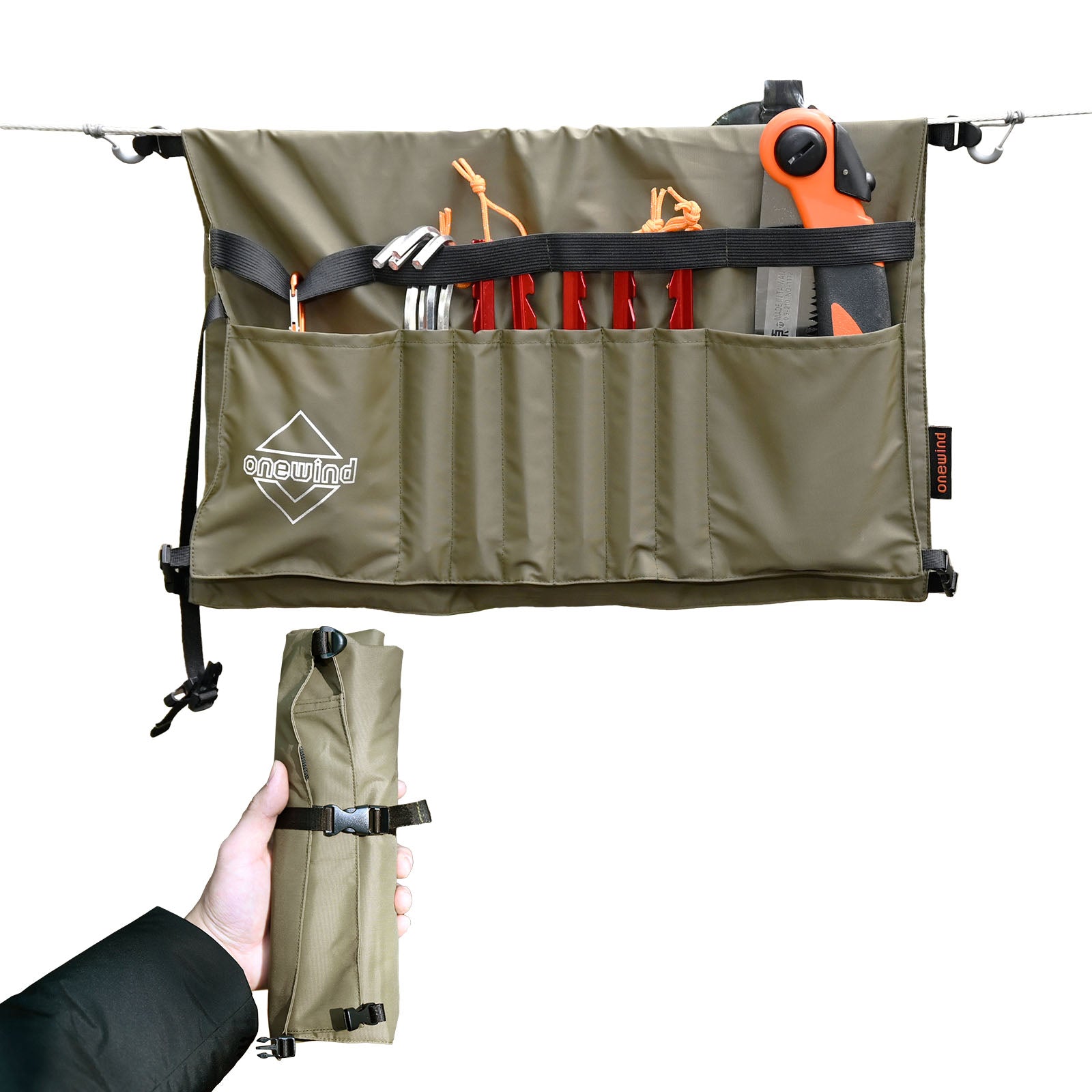 Durable Camping Tool Roll-Up Bag