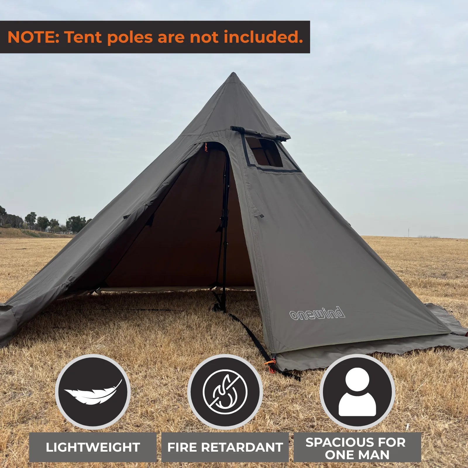 Summit Solo Teepee Hot Tent with Stove Jack