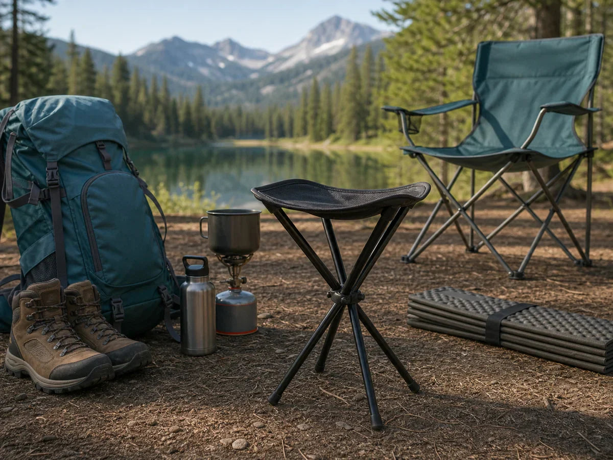 Hero for collapsible camping stool guide