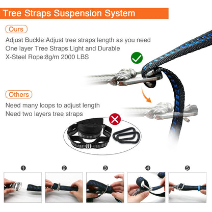tree Straps Suspension System for Camping hammock | onewind outdoors