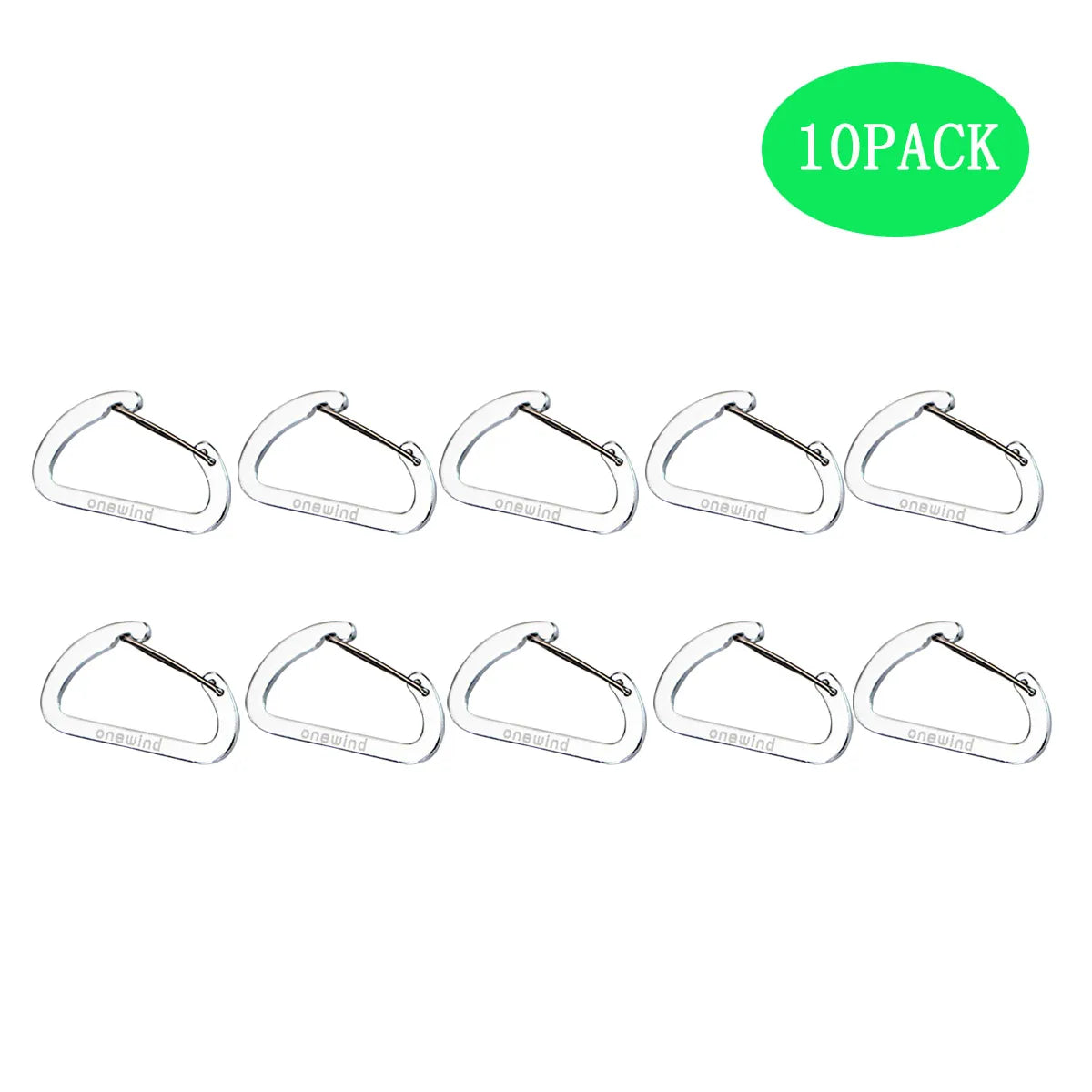 Aluminum Carabiner Quickdraws - 10PCS