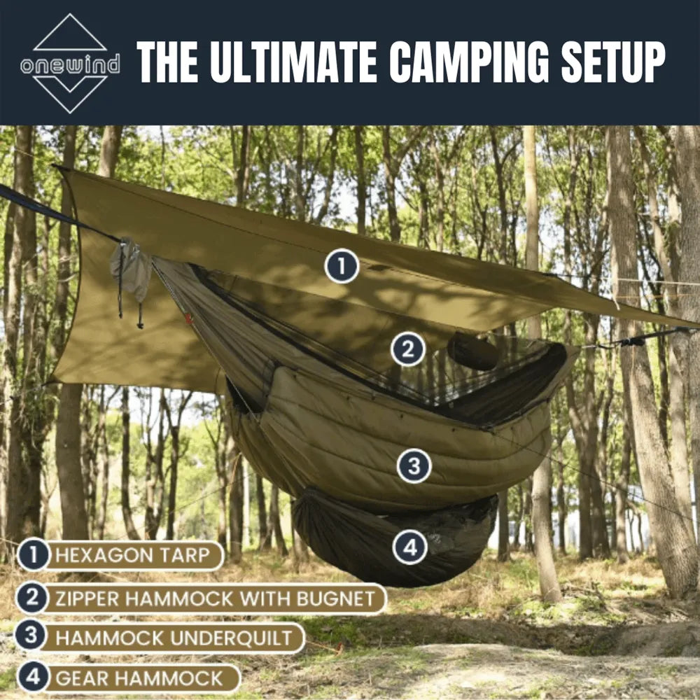 Flare Hammock Unterbett- und Deckenkombination für 4 Seasons OD Green