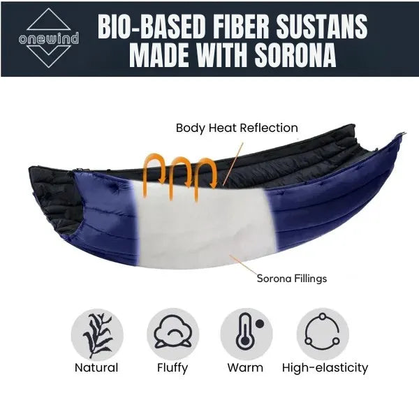 Комплект Flare: пододеяло за хамак и одеяло (син)