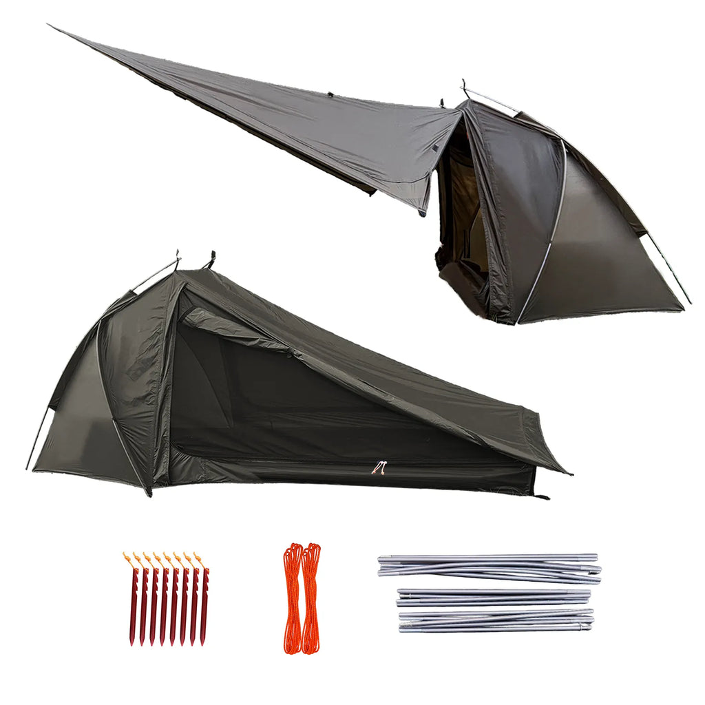 1 Person Lightweight Backpacking Tent & Bivy Sack Camping Tent 1 Person Lightweight Backpacking Tent & Bivy Sack Camping Tent