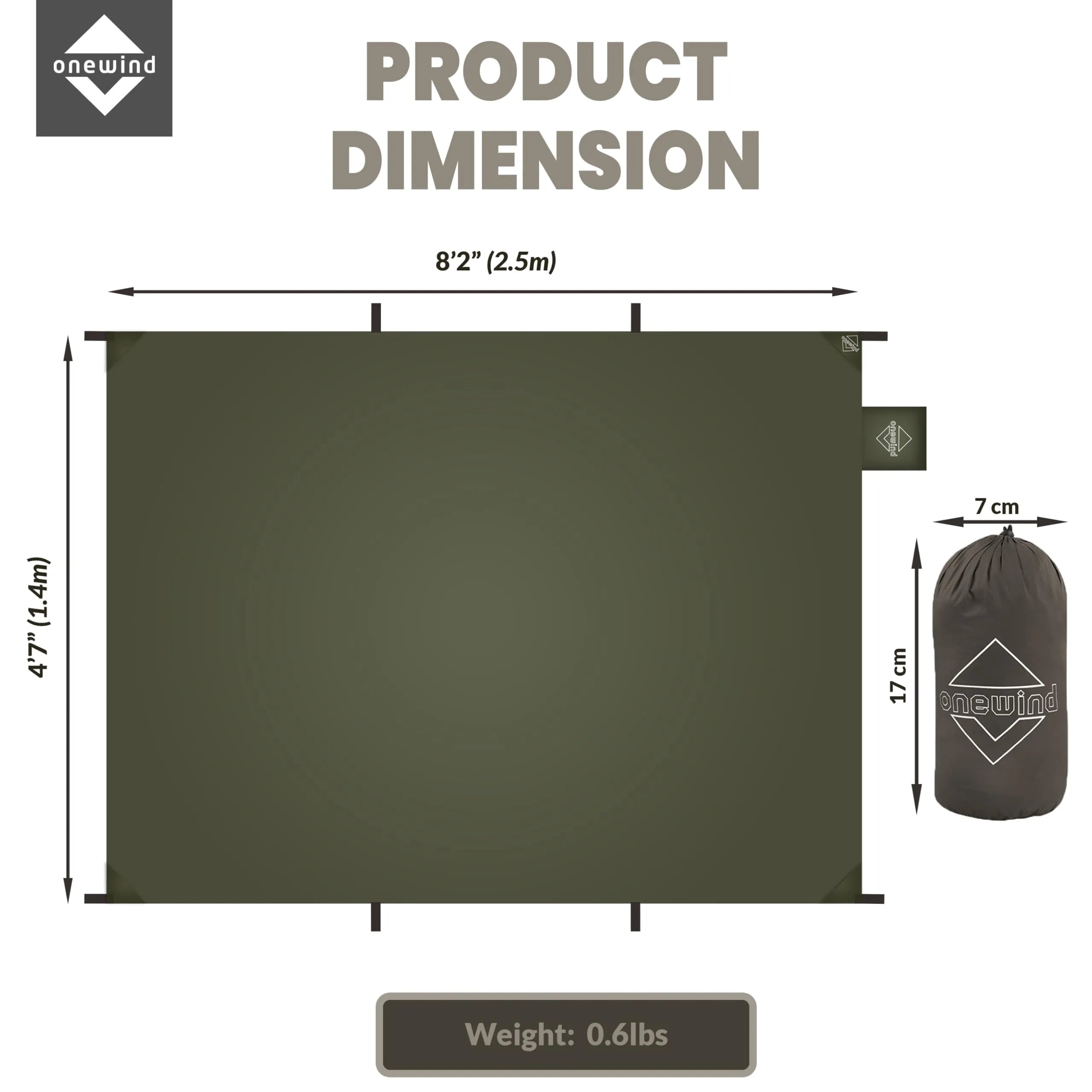 Ultralight Silnylon Shelter Footprint Ground Mat