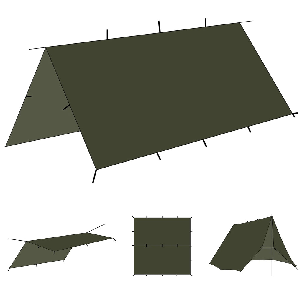 safarica shadow 350 tarp 10ft Camping Tent Tarp & Hammock Fly - Waterproof Shelter