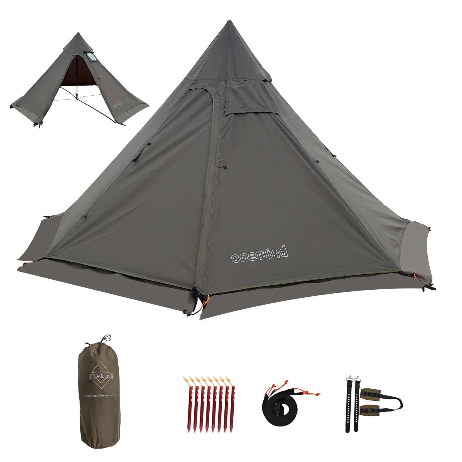 Summit Solo Teepee Hot Tent with Stove Jack