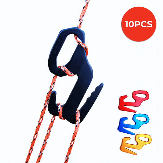 Multi-functional Guyline Adjusters Rope Tensioners - 10Pcs