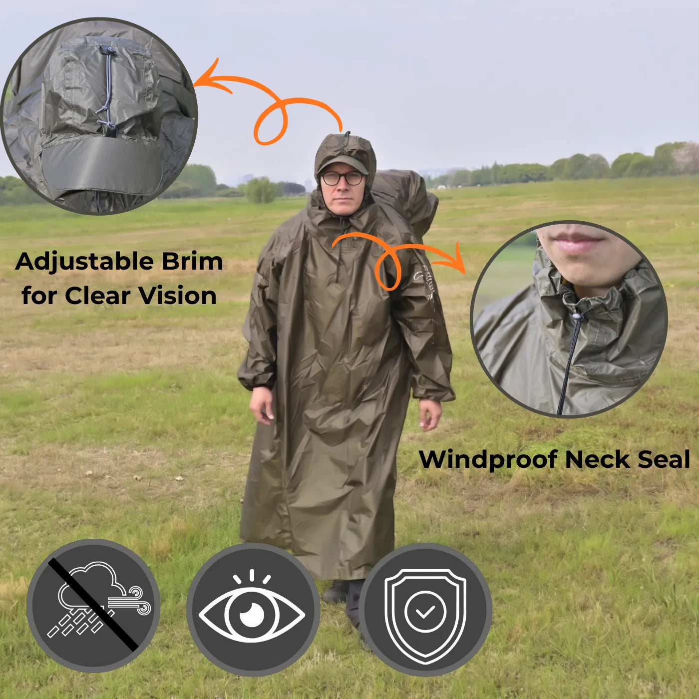 StormBacker UL Rain Cloak (Pre-Order – Ships in 15 Days)