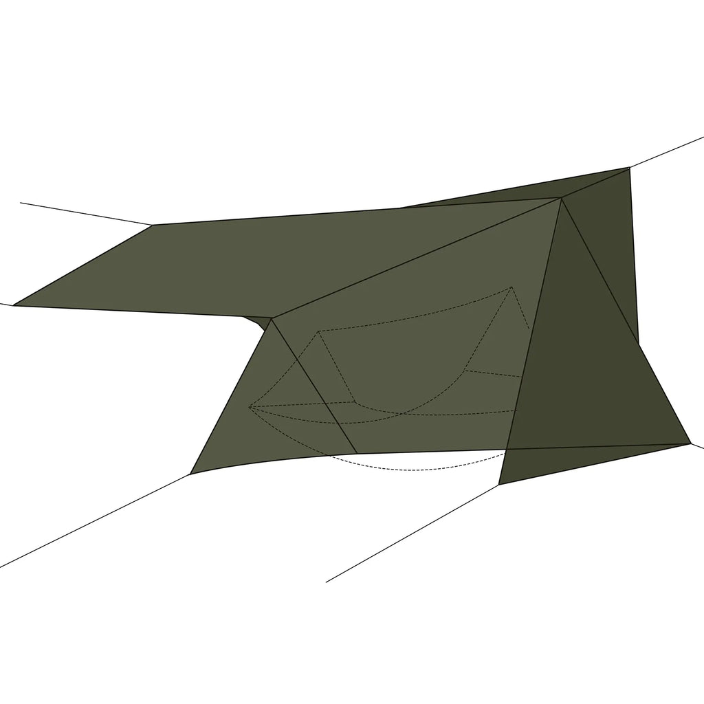 asymmetrical tarp Waterproof Hammock Camping Tarp for Crystal Bridge Hammock