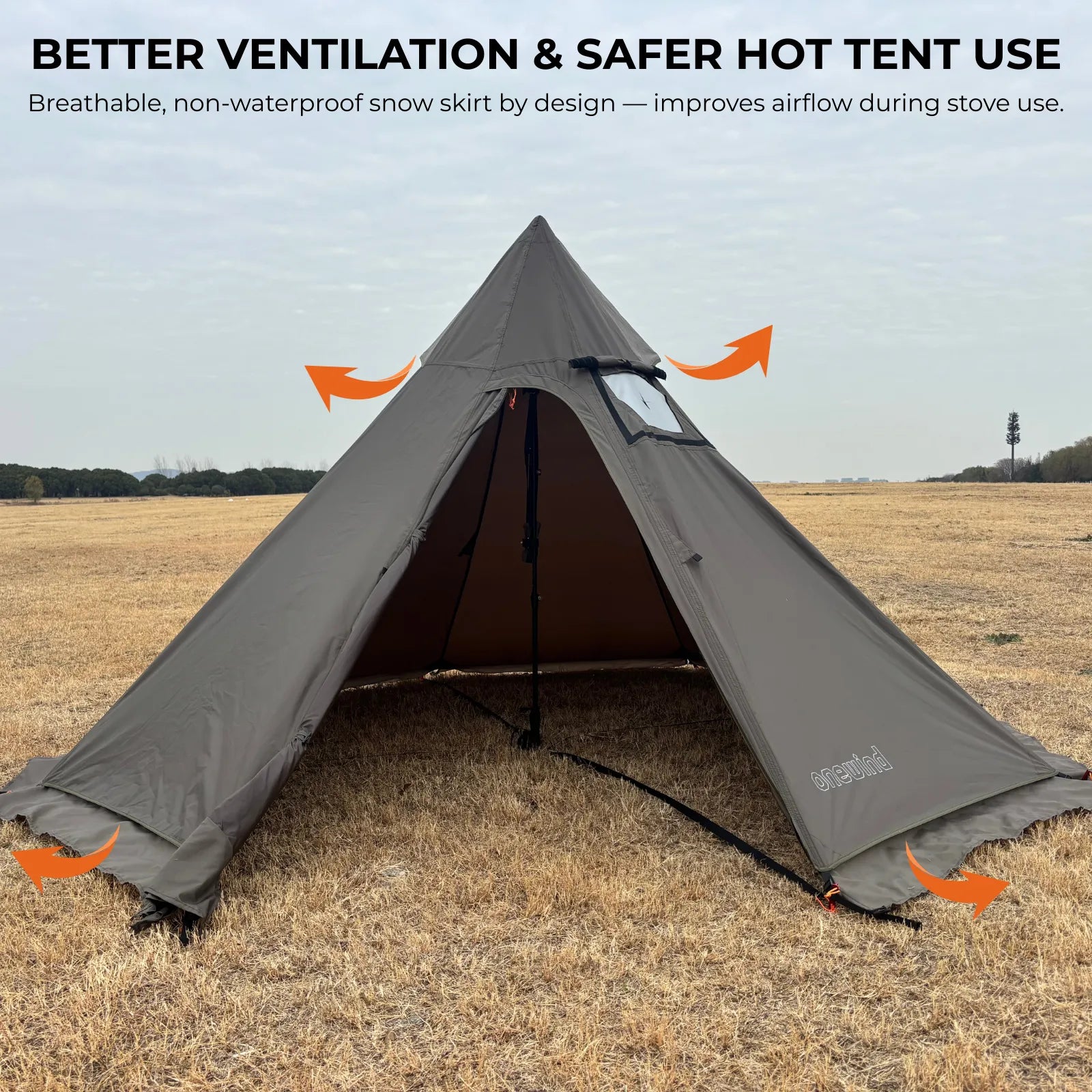 Summit Solo Teepee Hot Tent with Stove Jack