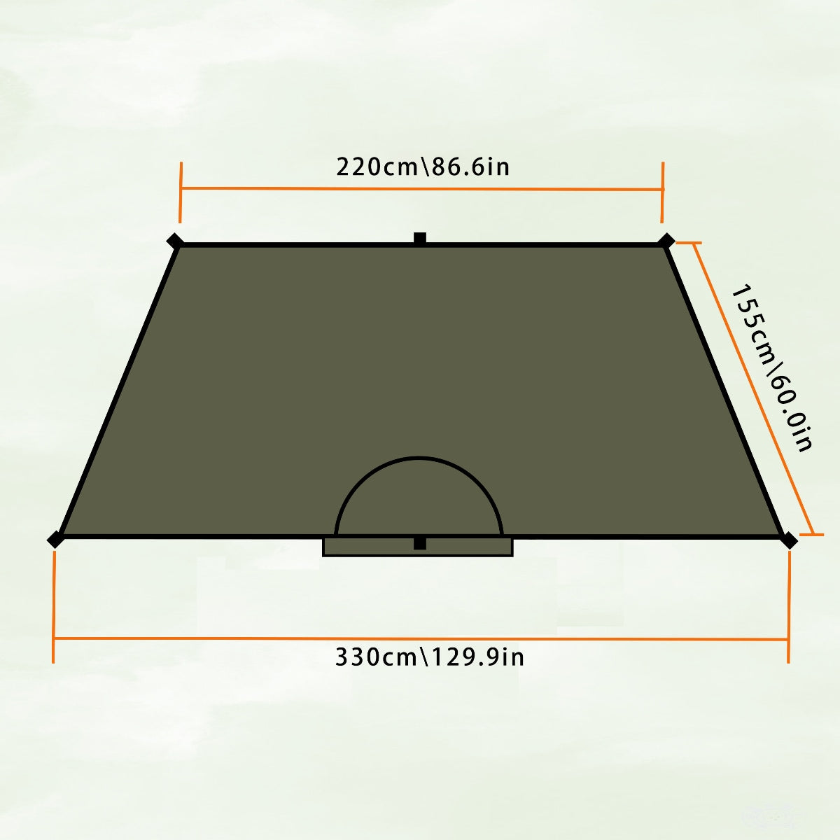Solitary Ultralight Single-Topped Cape Shelter