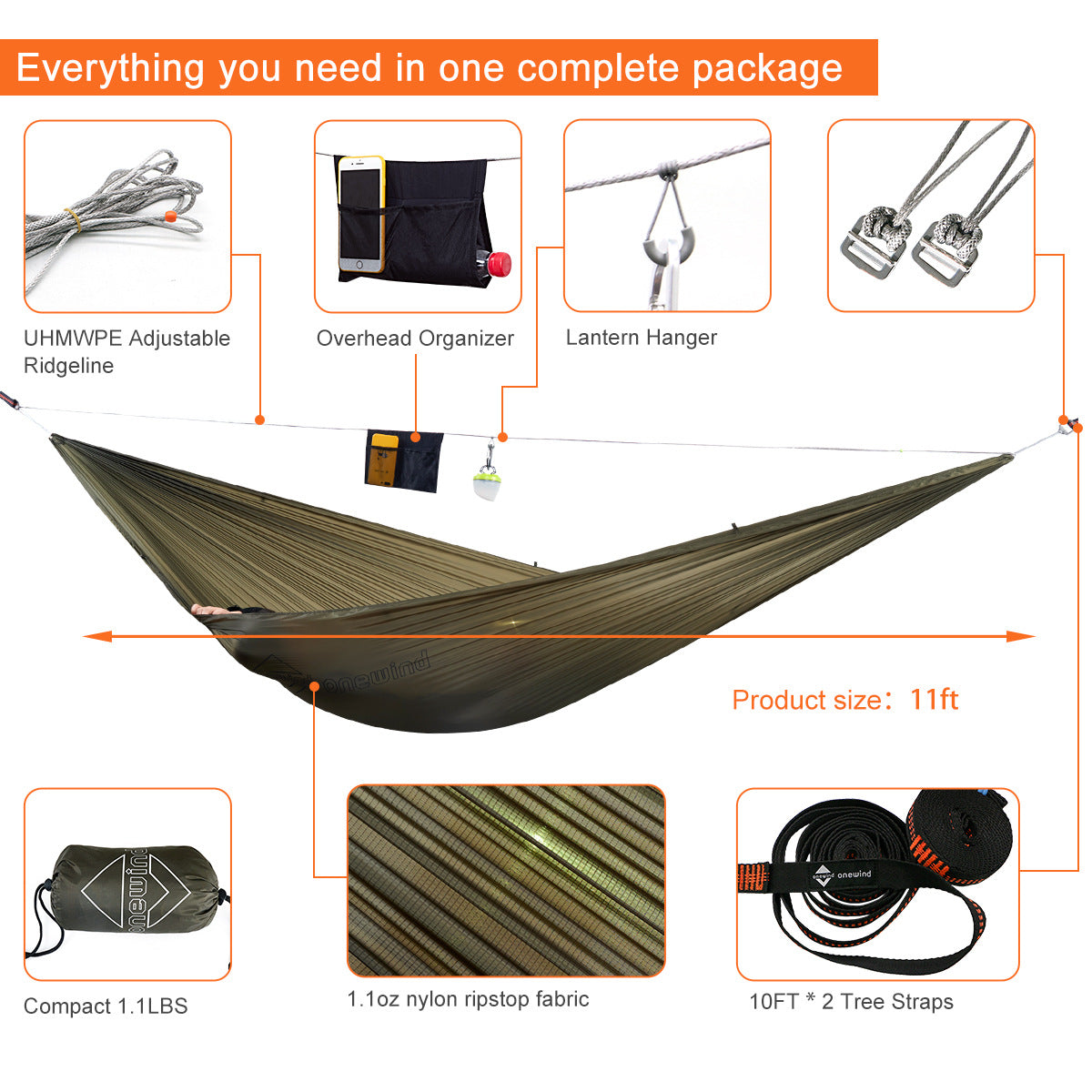 Hammock with Suspension | Onewind Outdoors