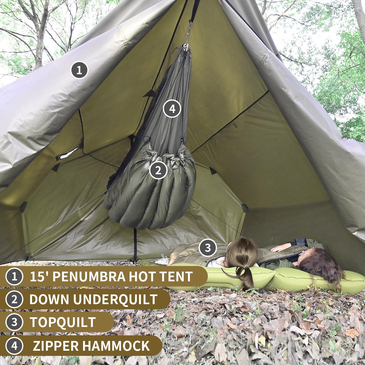 Hot Tent Tarp for Hammock Camping Features | Onewind Outdoors