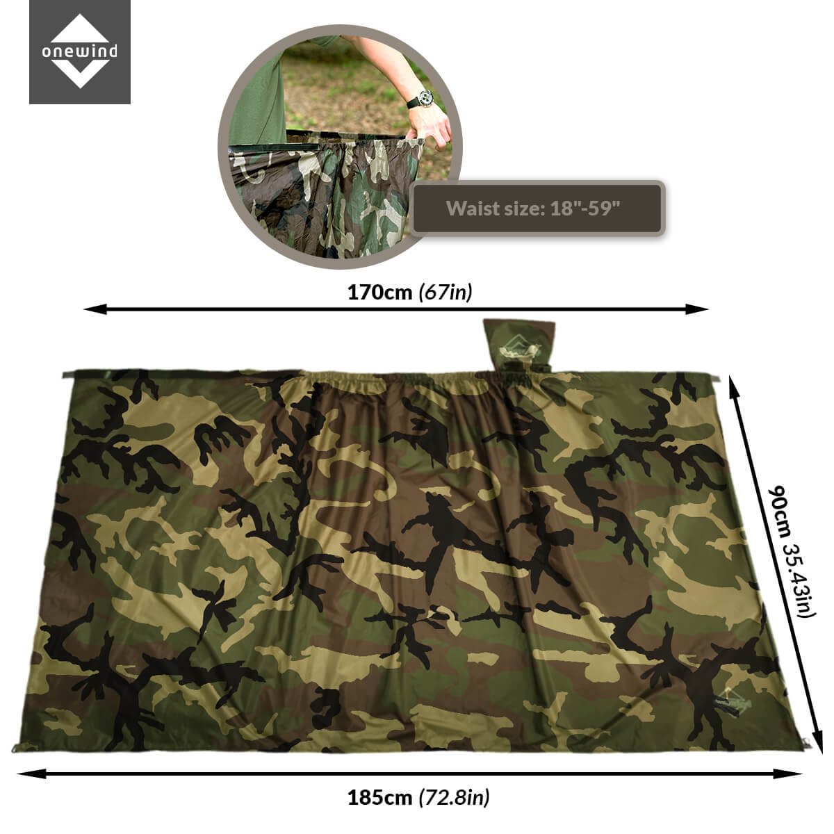 Camouflage Rain Skirt | Onewind Outdoors